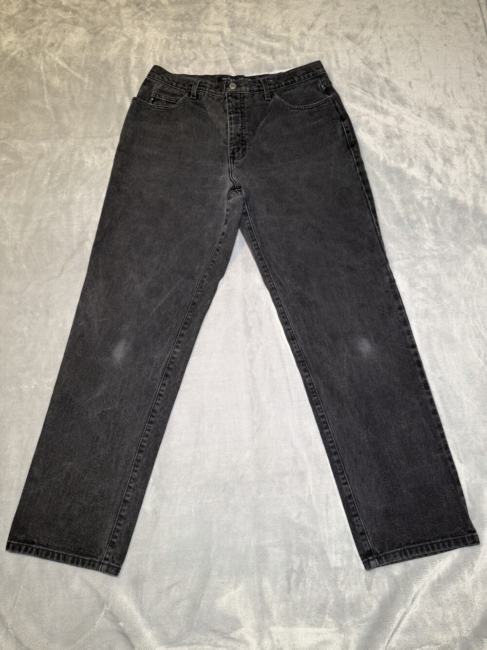 Vintage Guess Black Denim Pants Jeans Men’s Size 36x32 Straight Leg Mid Rise